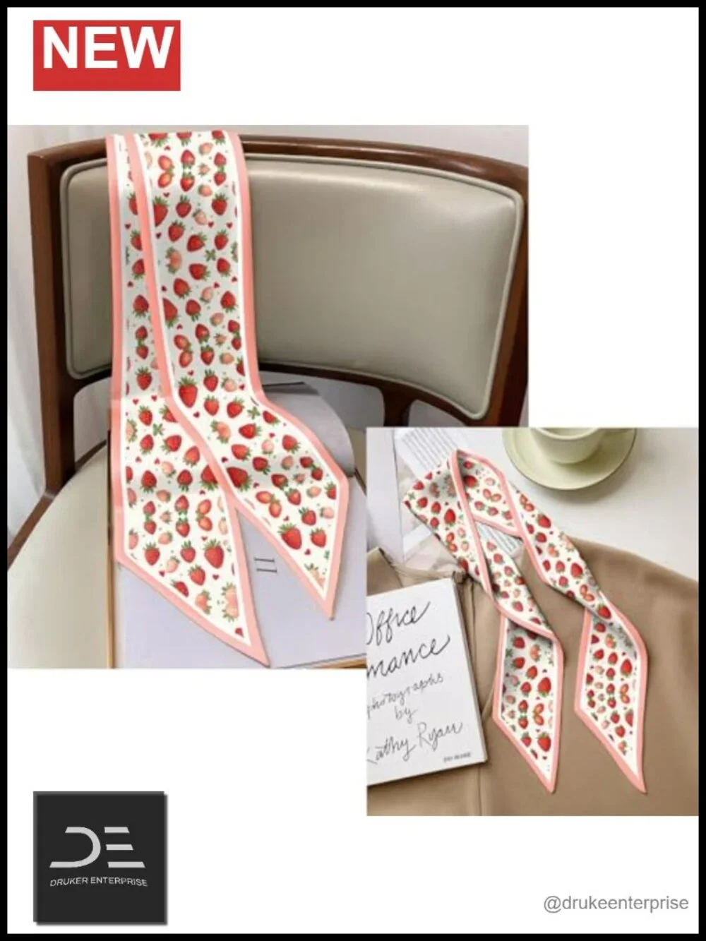 Polyester Satin Scarf - Fashion Hair Neck Scarf - Soft Silk Feeling